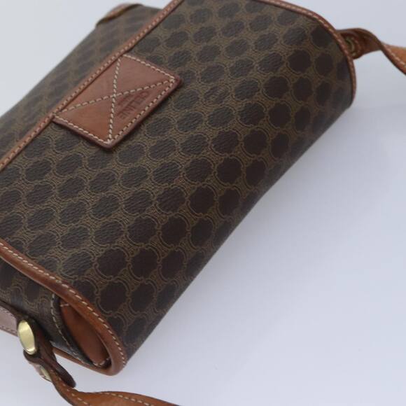 CELINE Macadam Canvas Shoulder Bag Pvc Leather Brown Gold - Picture 6 of 12